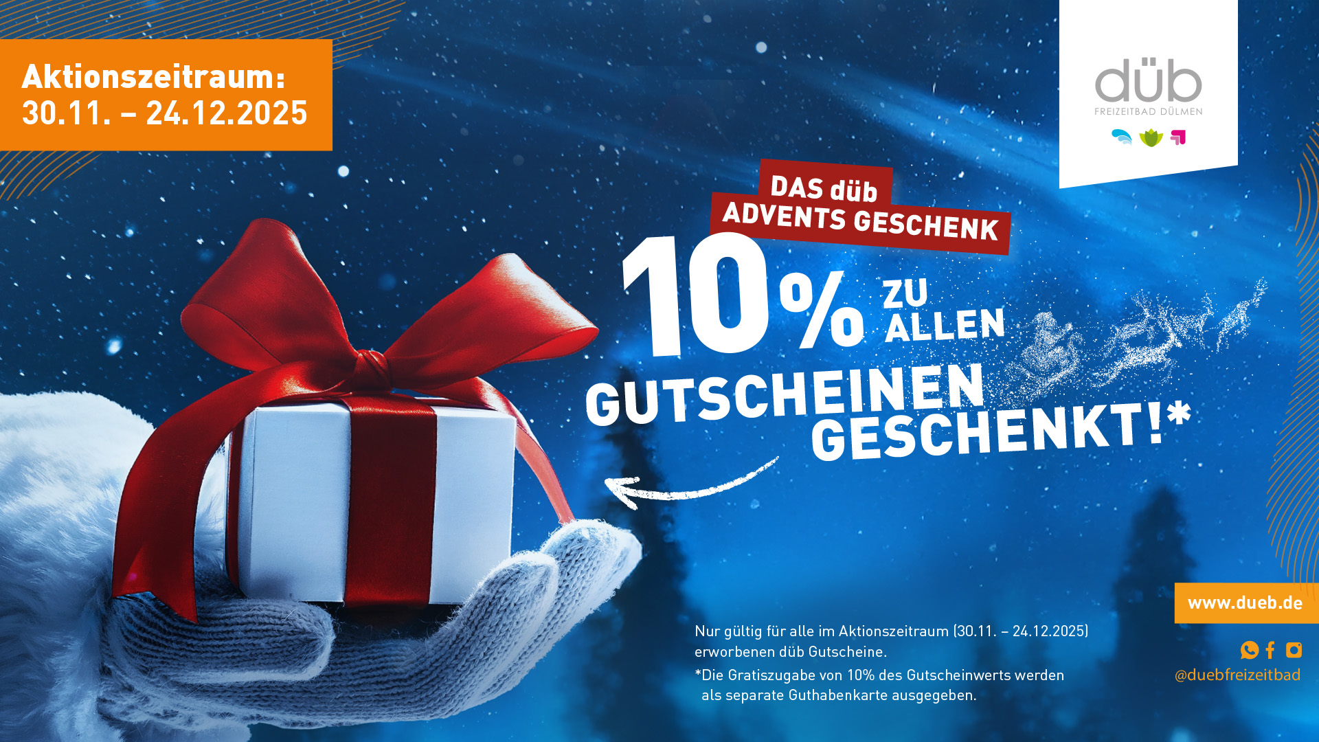 Weihnachtsgutscheine im düb